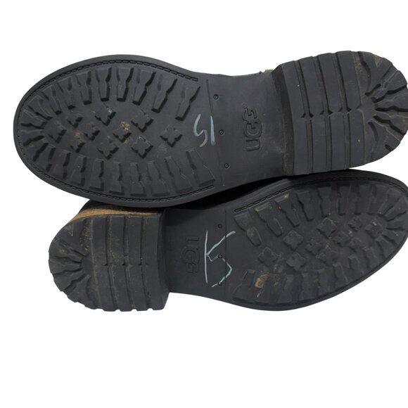 UGG Australia Blayre II Black Leather Shearling Buckle Ankle Boot women's size 8 - Picture 14 of 14